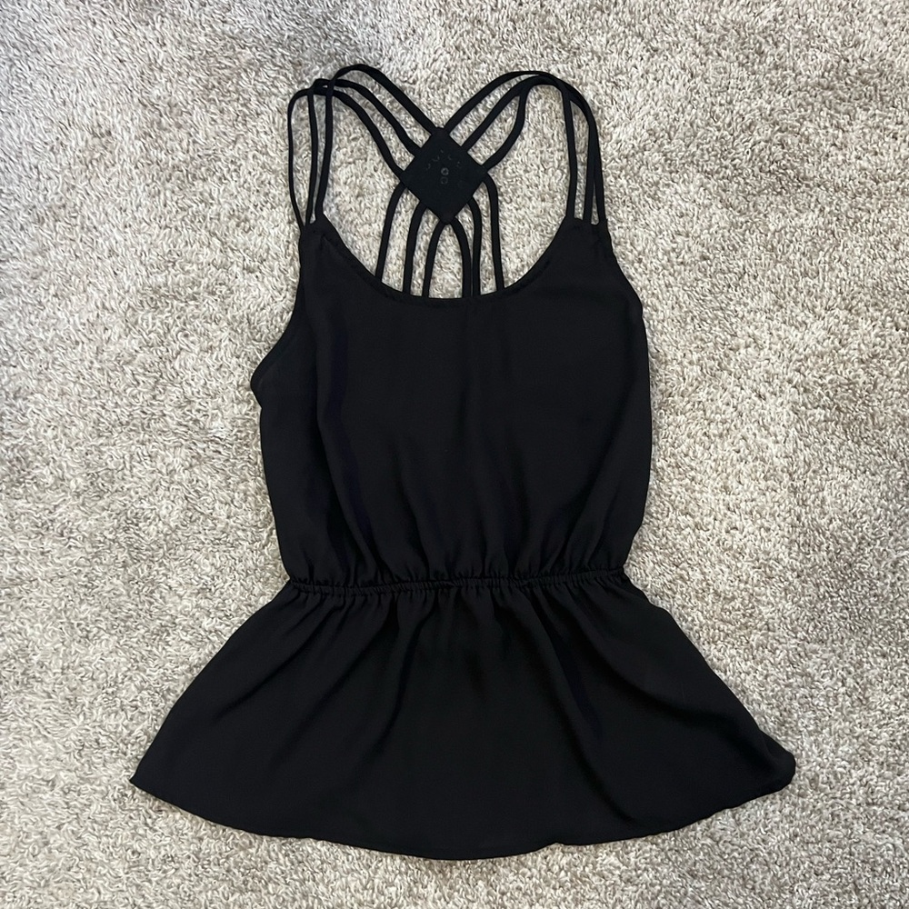 Open back peplum top